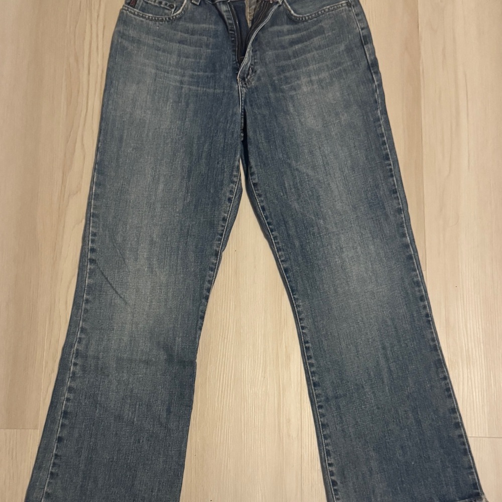 Abercrombie & Fitch Blue Flare Wide Leg Jeans